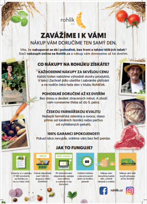 Firma Rohlík.cz zaváží i na Žernov